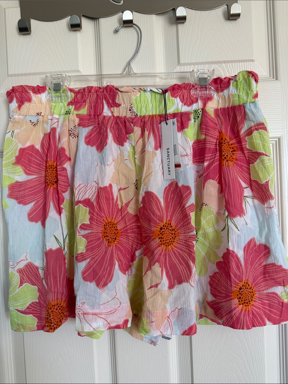 New! Sanctuary Floral Cotton Lightweight Summer Shorts, Size XL